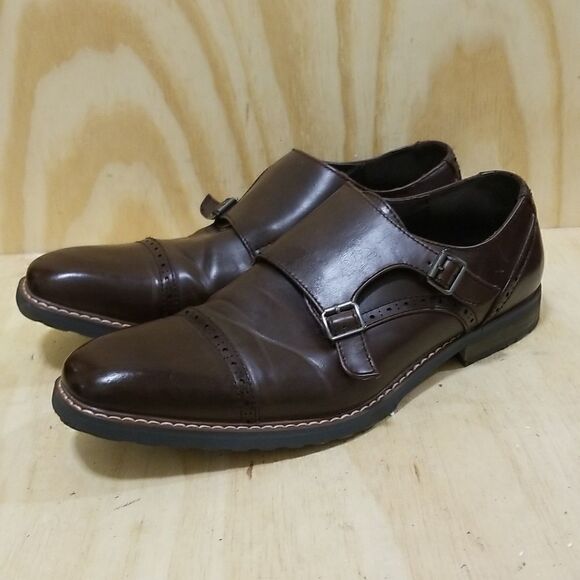 Vanhusen Double Monk strap Shoes Men's sz 10 1/2 - Picture 2 of 11